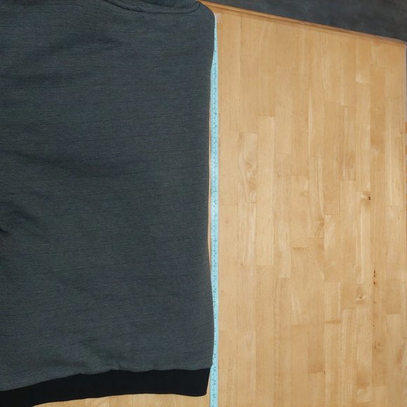 UNIVIBE Fuzzy Sherpa Lined Full Zip Jacket Grey Stripe Black Accent Men's Large - Picture 11 of 11